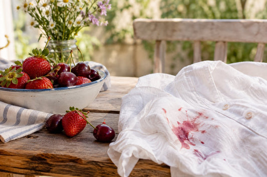 smacchiare frutta rossa