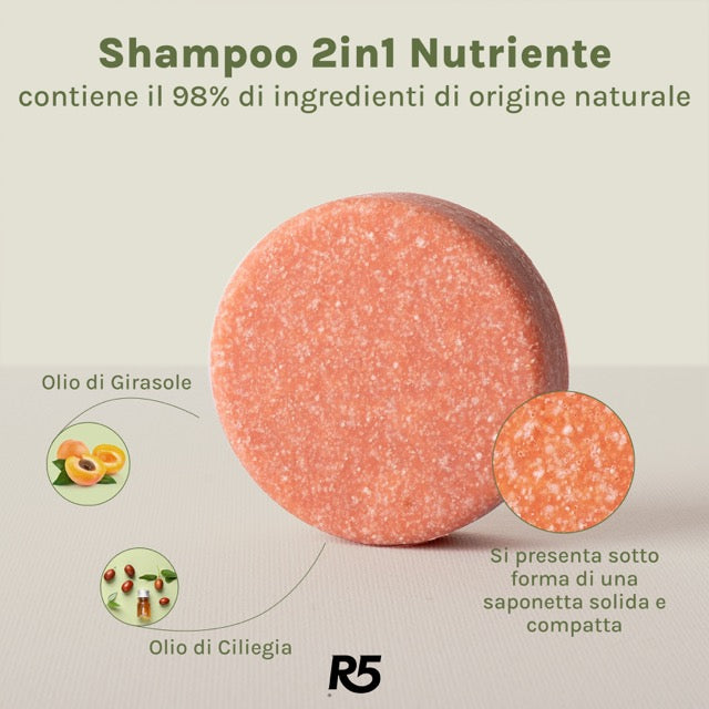 Kit Shampoo 2 in 1 Nutriente Solido