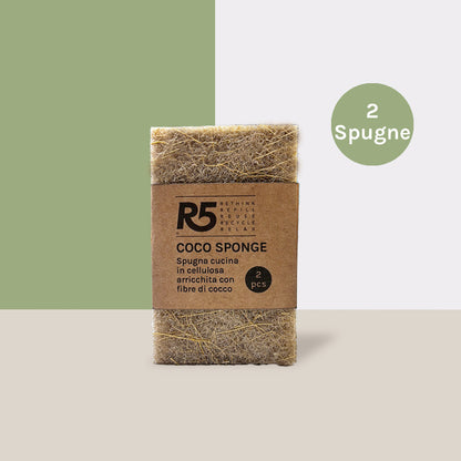 COCO SPONGE - Spugna in cellulosa e cocco | 2 pezzi