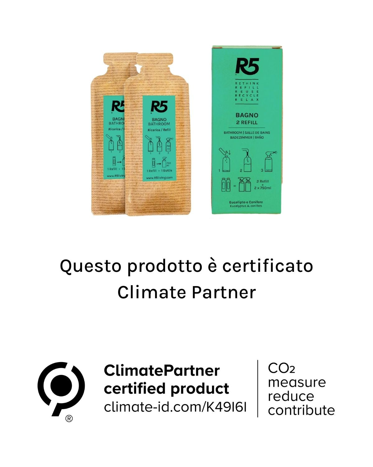 Climate Partner certified refill bagno