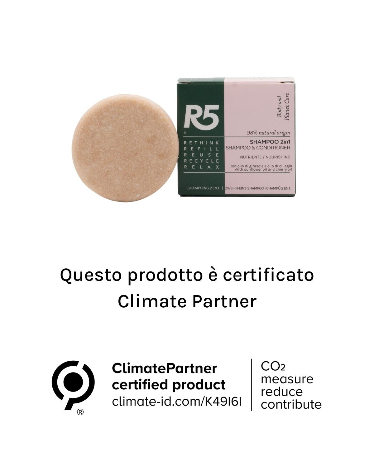 Climate Partner certified shampoo 2 in 1