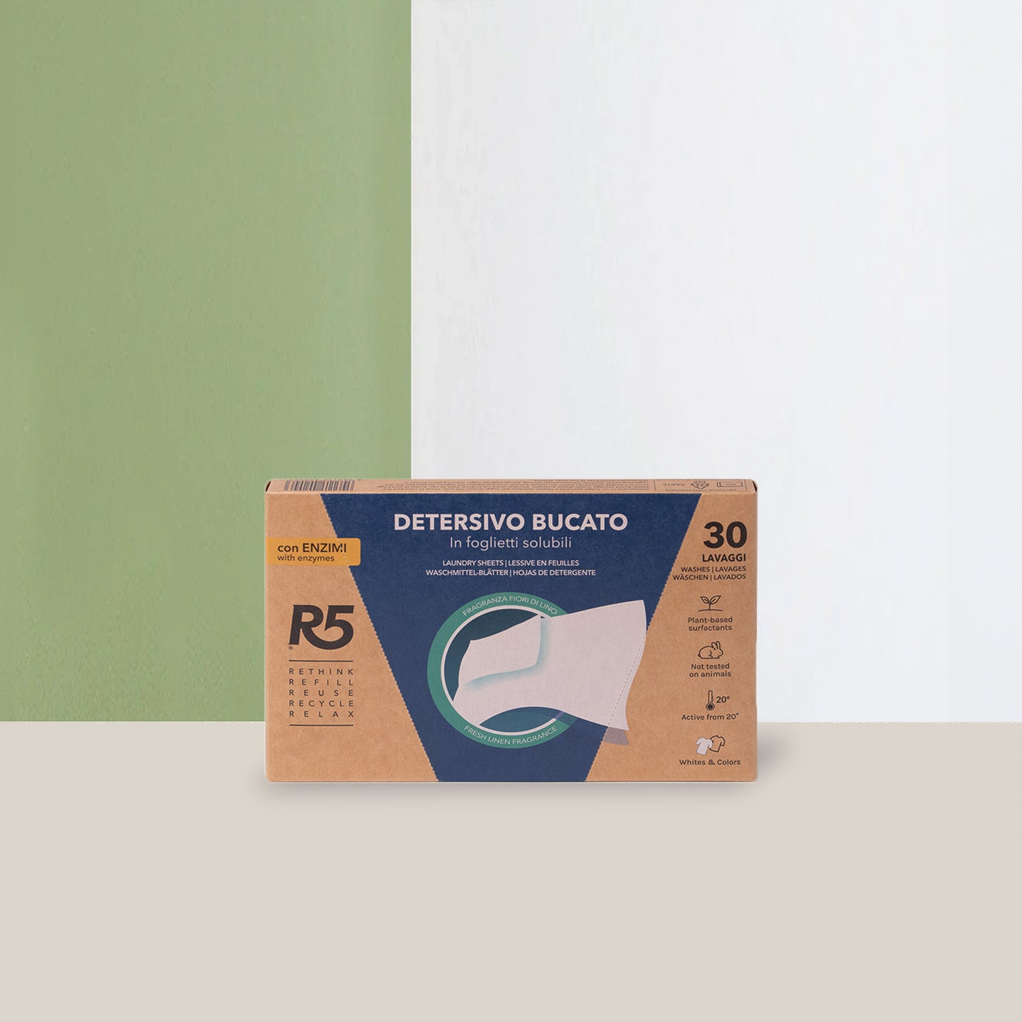 R5 Detersivo Bucato in Foglietti con Enzimi