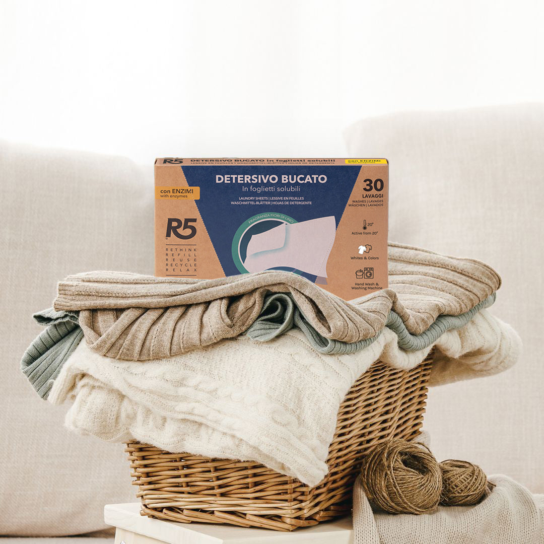 R5 Feuilles de détergent pour le linge avec enzymes