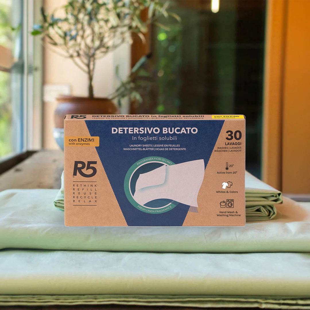 R5 Feuilles de détergent pour le linge avec enzymes