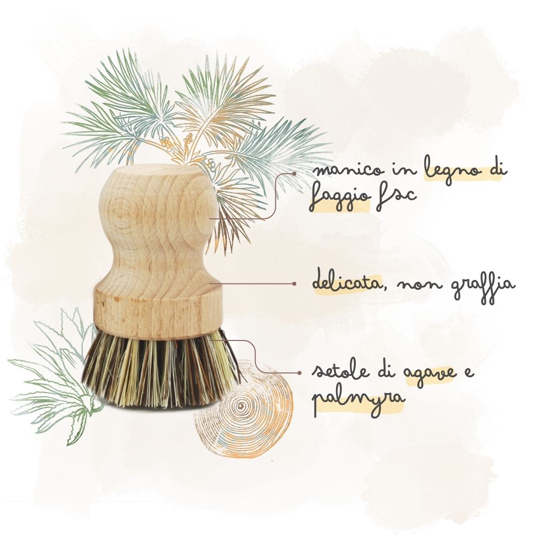 Brosse à vaisselle en fibres naturelles