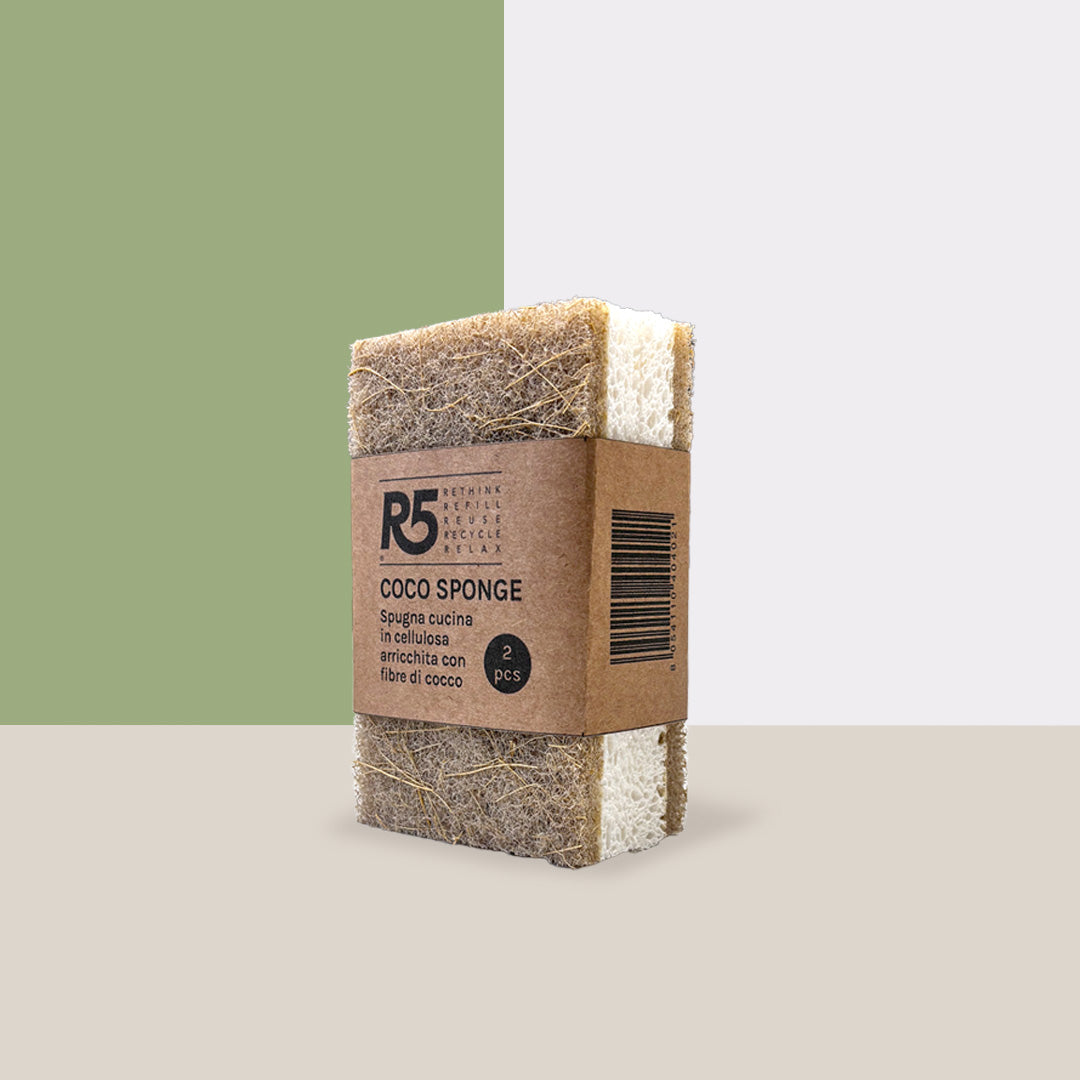 COCO SPONGE - Éponge en cellulose et noix de coco | 2 pièces