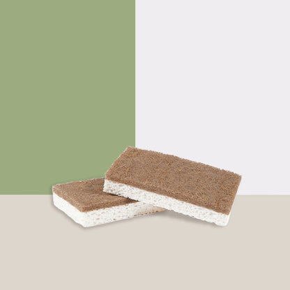 COCO SPONGE - Éponge en cellulose et noix de coco | 2 pièces