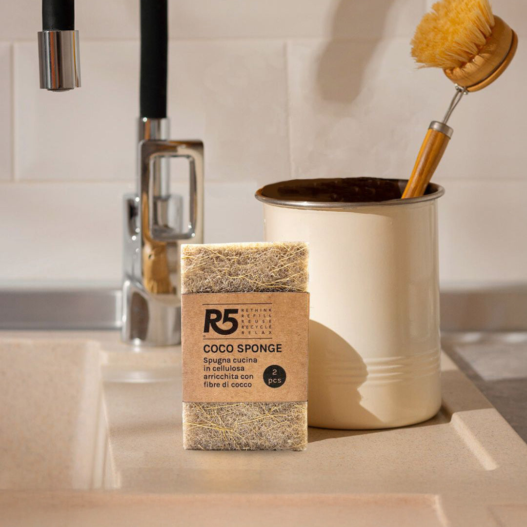 COCO SPONGE - Éponge en cellulose et noix de coco | 2 pièces