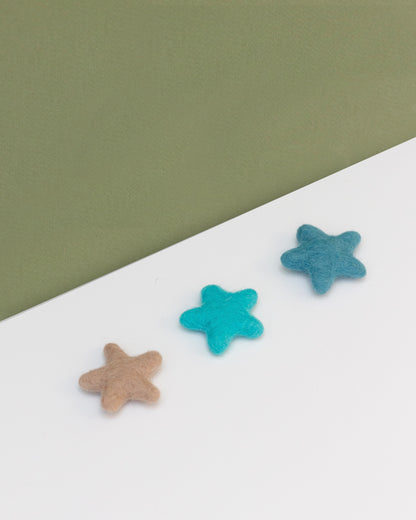 ⭐ 3 Wool Stars for Scenting Linen