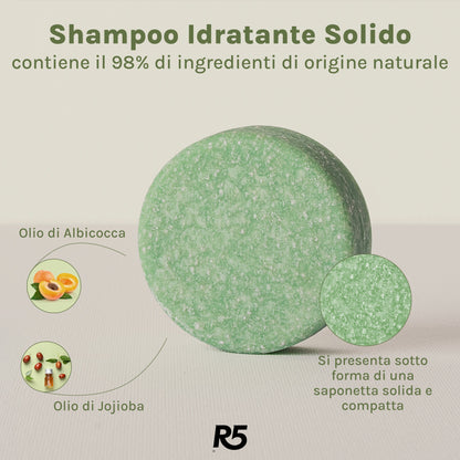 Shampooing solide hydratant